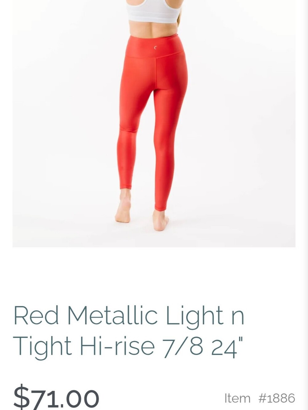 Zyia Active High-Rise Red Leggings